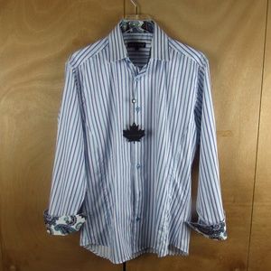 Jared Lang Men Shirt w/Pattern Cuff and Collar